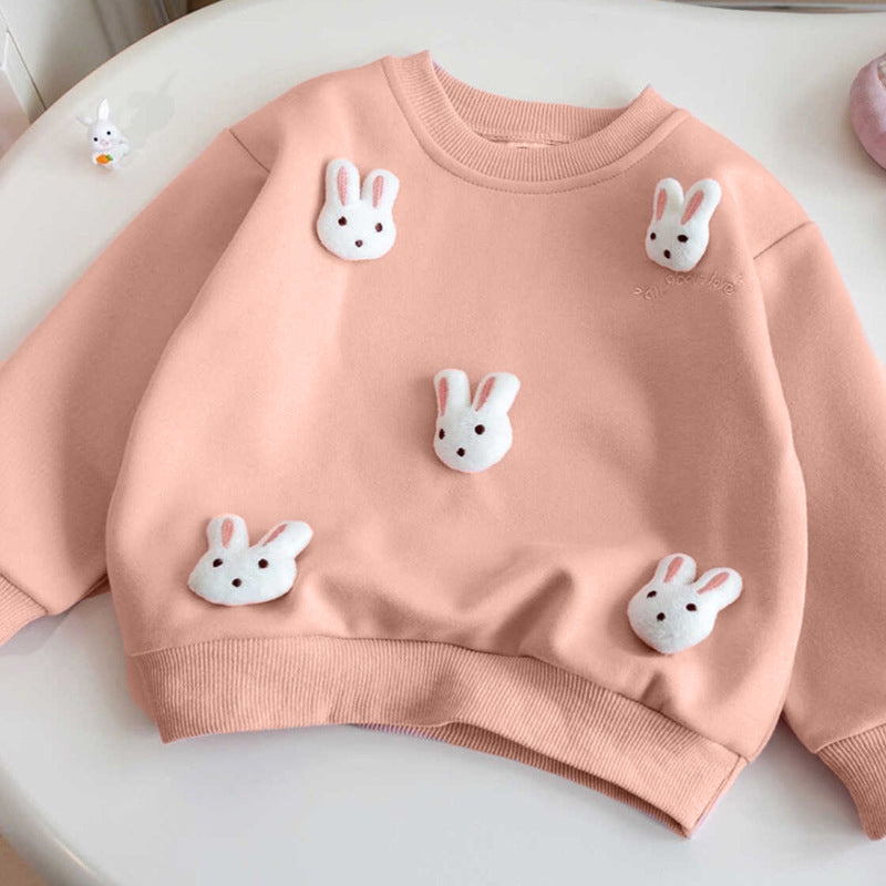 Sweet & Cute Autumn Girls' Sweatshirt, Ages 2-7 | Color: Pink | Image 1