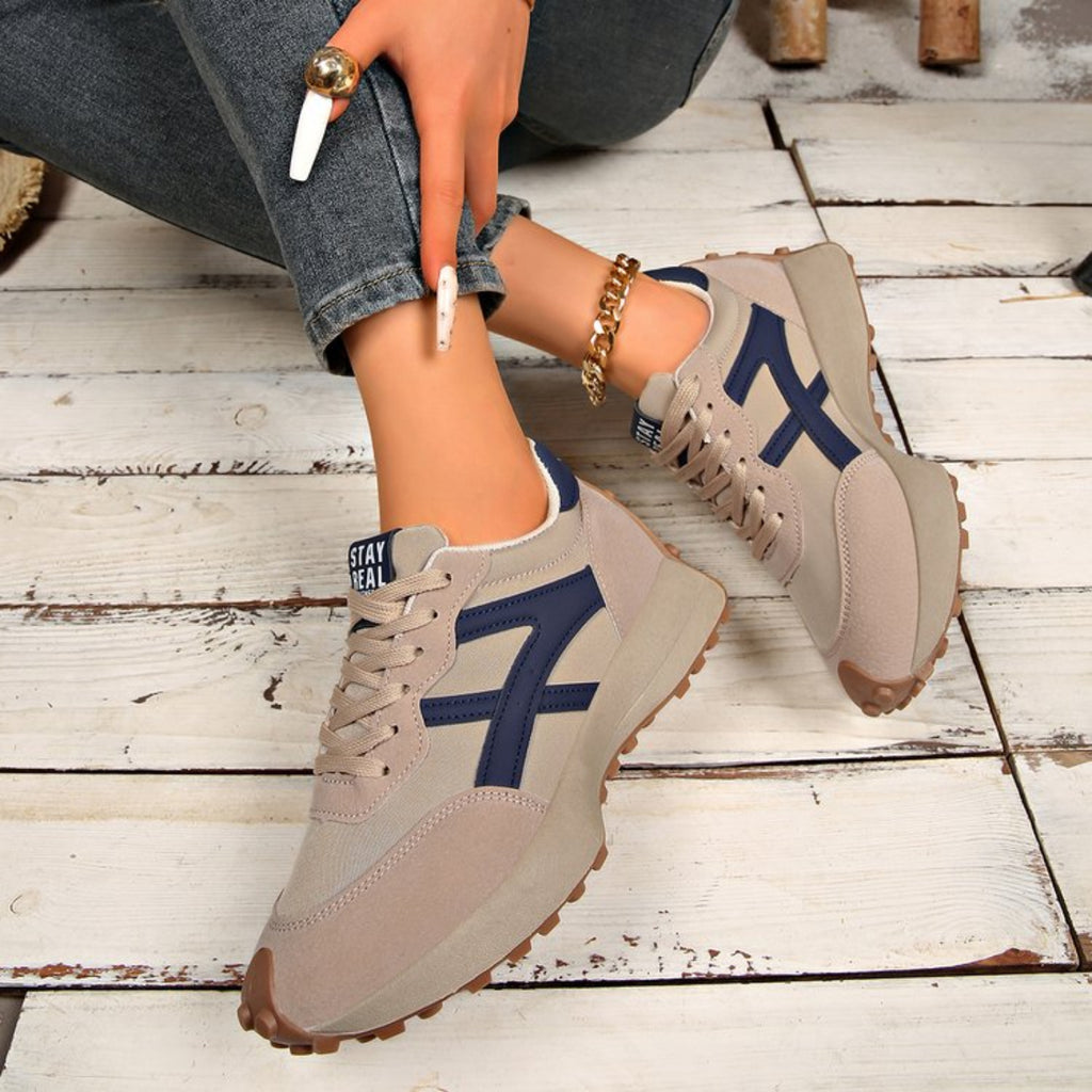 Modern Chic All-Season Others Women's Fashion Sneaker | Color: Khaki | Image 1