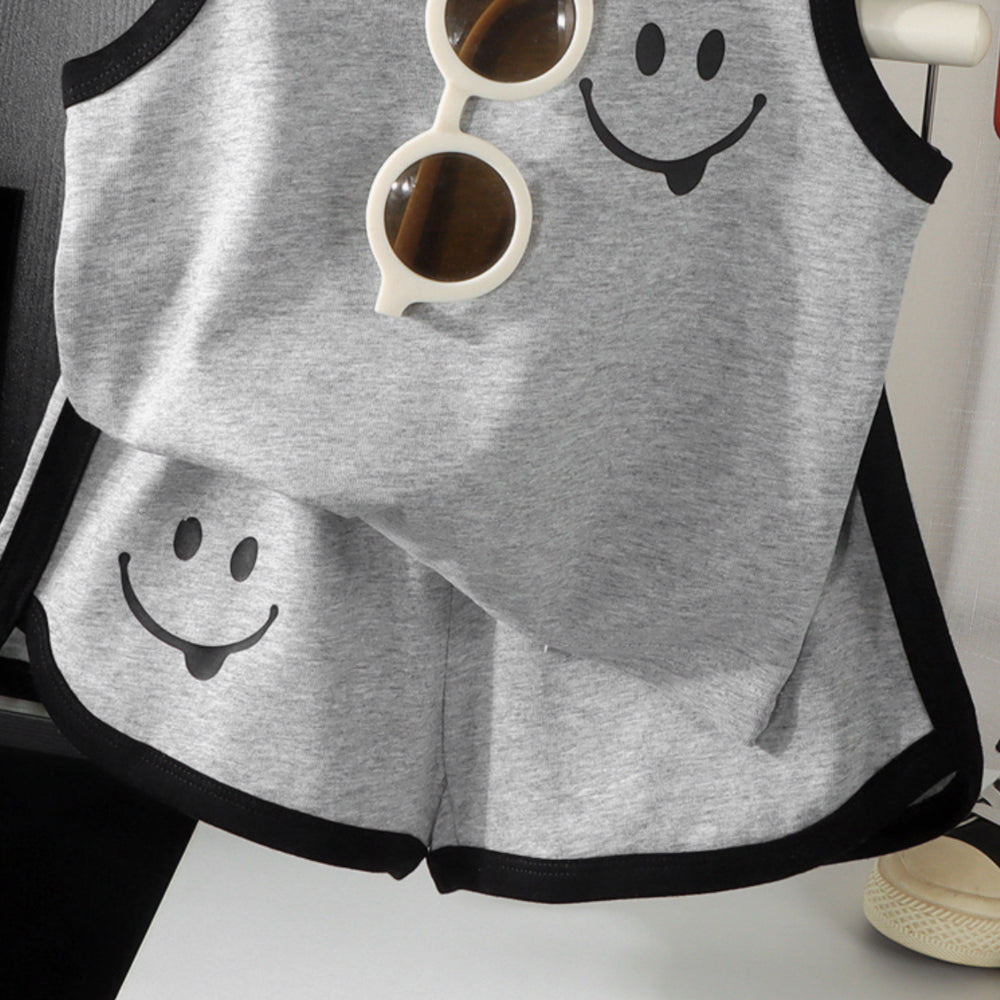 Modern Chic All-Season Casual Sporty Summer 2-Piece Boys' Pants Suit, Ages 2-7 | Color: Grey | Image 3
