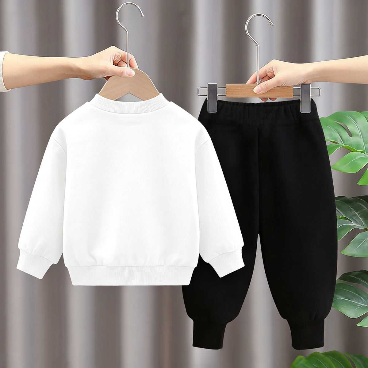 Minimalist Autumn 2 Pcs 2-13years Girls Pants Suit | Color: White | Image 3