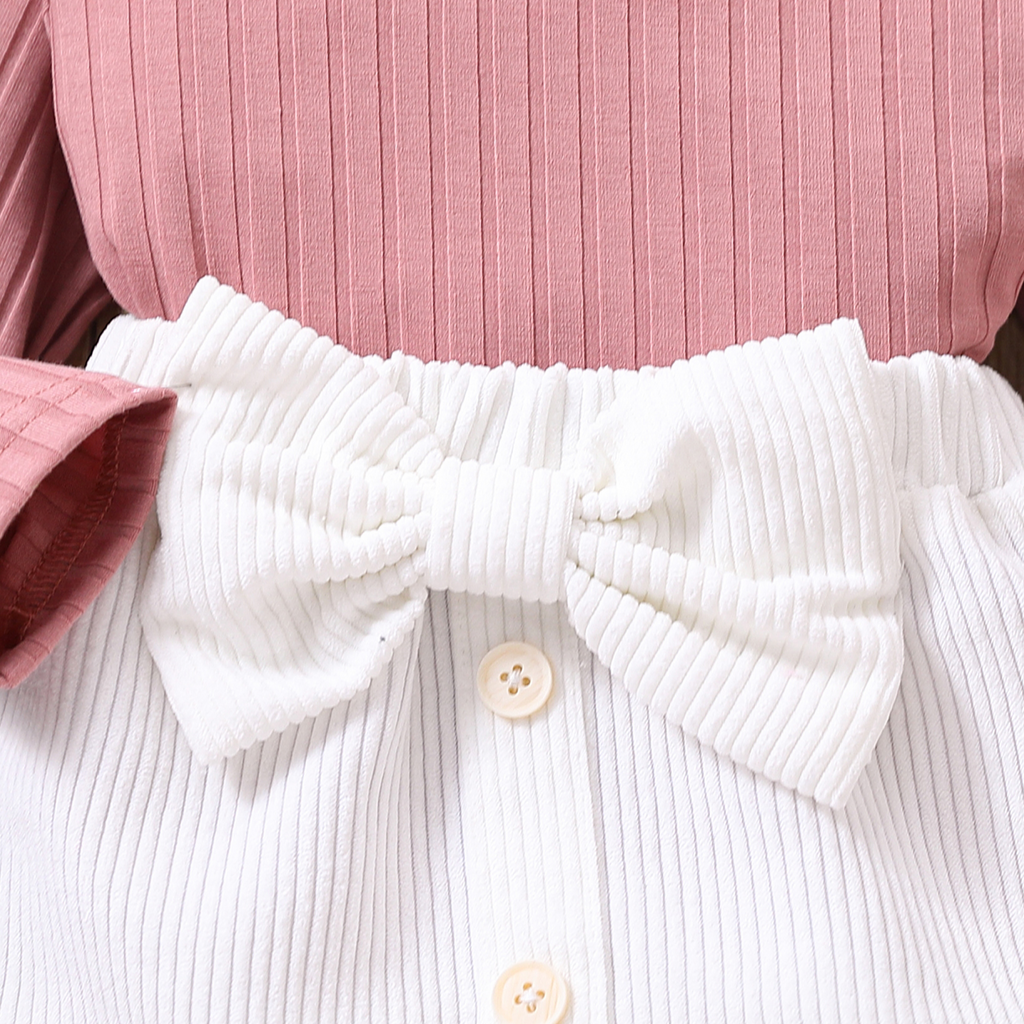 Elegant Autumn 2-Piece Baby Girls' Dress Suit, Ages 3-24 Months | Color: Pink | Image 2