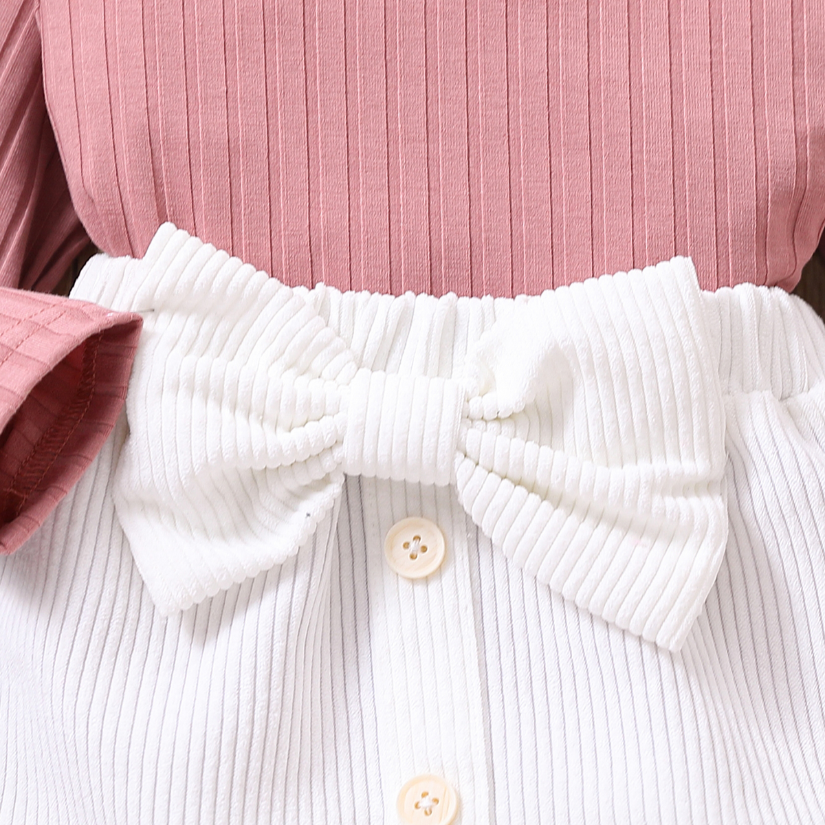 Elegant Autumn 2-Piece Baby Girls' Dress Suit, Ages 3-24 Months | Color: Pink | Image 2
