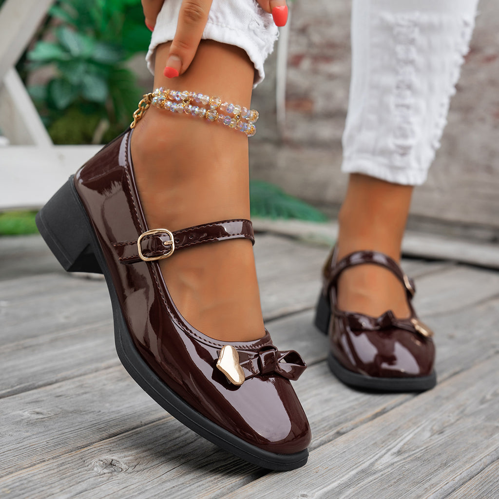 Modern Chic All-Season PU/Artificial Leather/Microfiber Leather Women's Flat Shoes | Color: Deep Red | Image 2