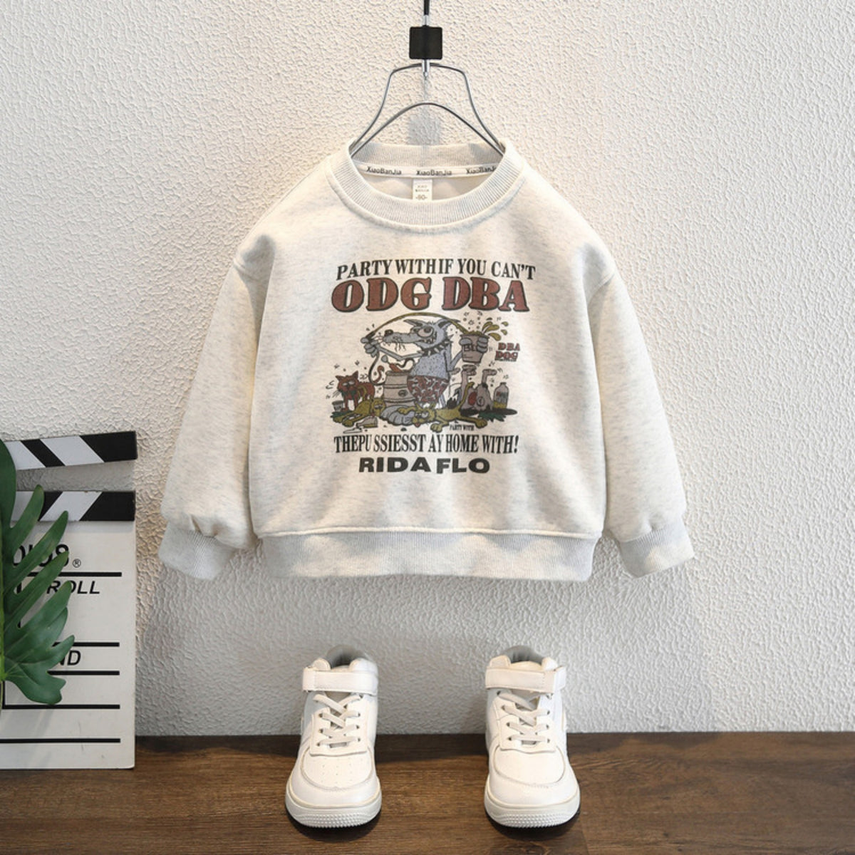 Casual Sporty Spring Boys' Sweatshirt, Ages 2-11 | Color: Grey | Image 1
