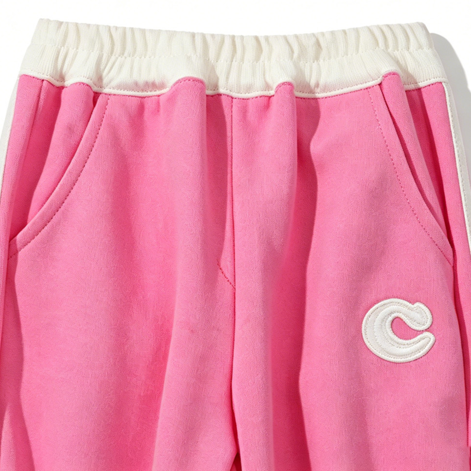 Casual Sporty Autumn 2-Piece Girls' Pants Suit, Ages 3-13 | Color: Pink | Image 2