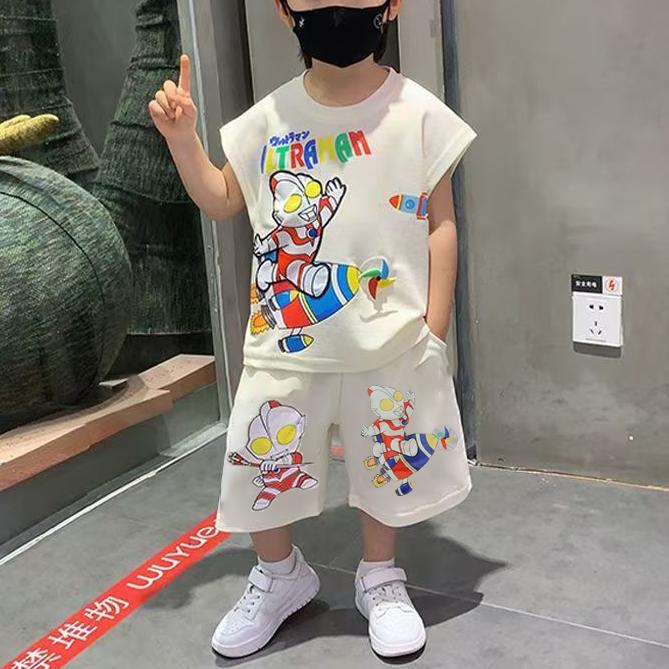 Modern Chic All-Season Casual Sporty Summer 2-Piece Boys' Pants Suit, Ages 2-9 | Color: Style 1 | Image 1