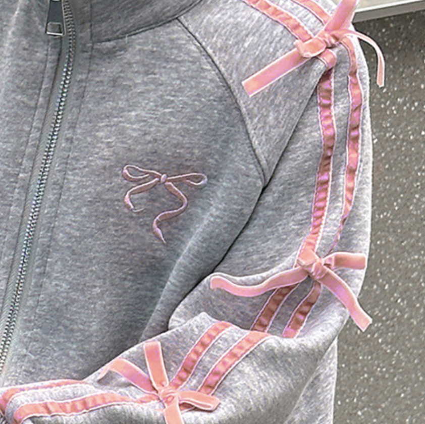 Sweet & Cute Autumn 2-Piece Girls' Pants Suit, Ages 4-14 | Color: Grey | Image 3
