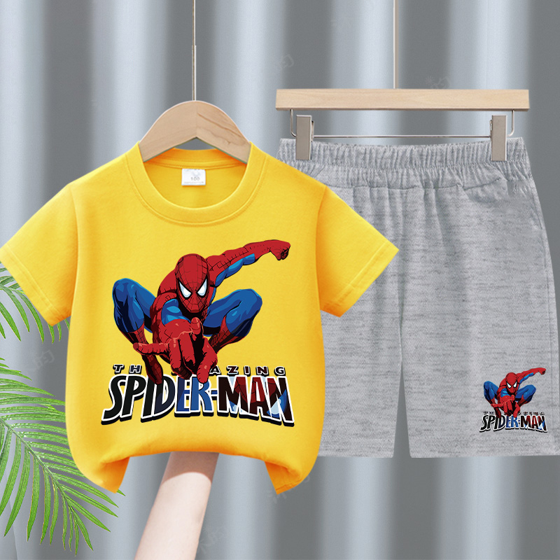 Modern Chic All-Season Minimalist Summer 2-Piece Boys' Pants Suit, Ages 2-9 | Color: Yellow | Image 1