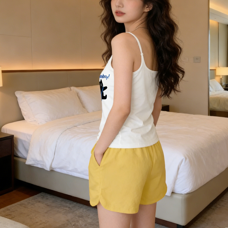 Sweet Feminine Summer 2 Pcs Women 's Sleeveless Sleep Set | Color: Style 4 | Image 3