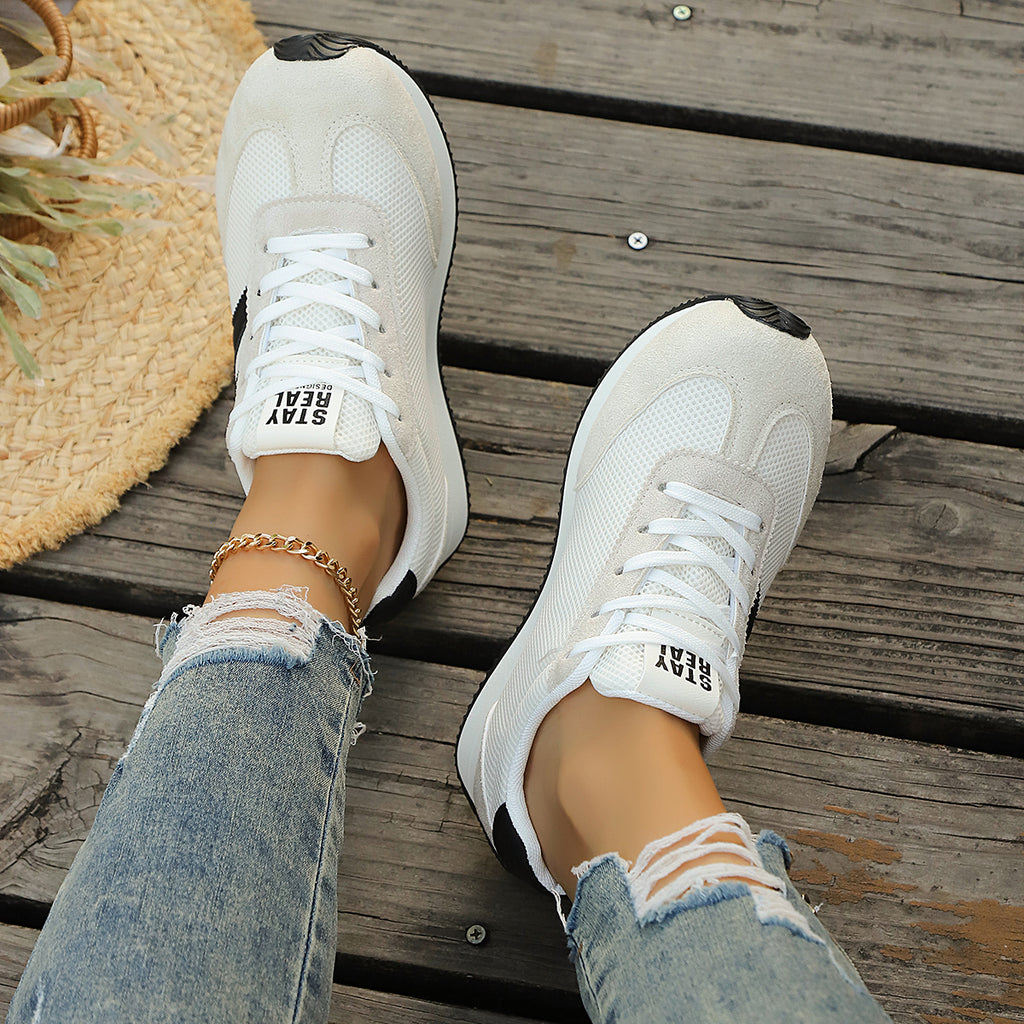 Modern Chic All-Season PU/Artificial Leather/Microfiber Leather Women's Fashion Sneaker | Color: Grey | Image 3