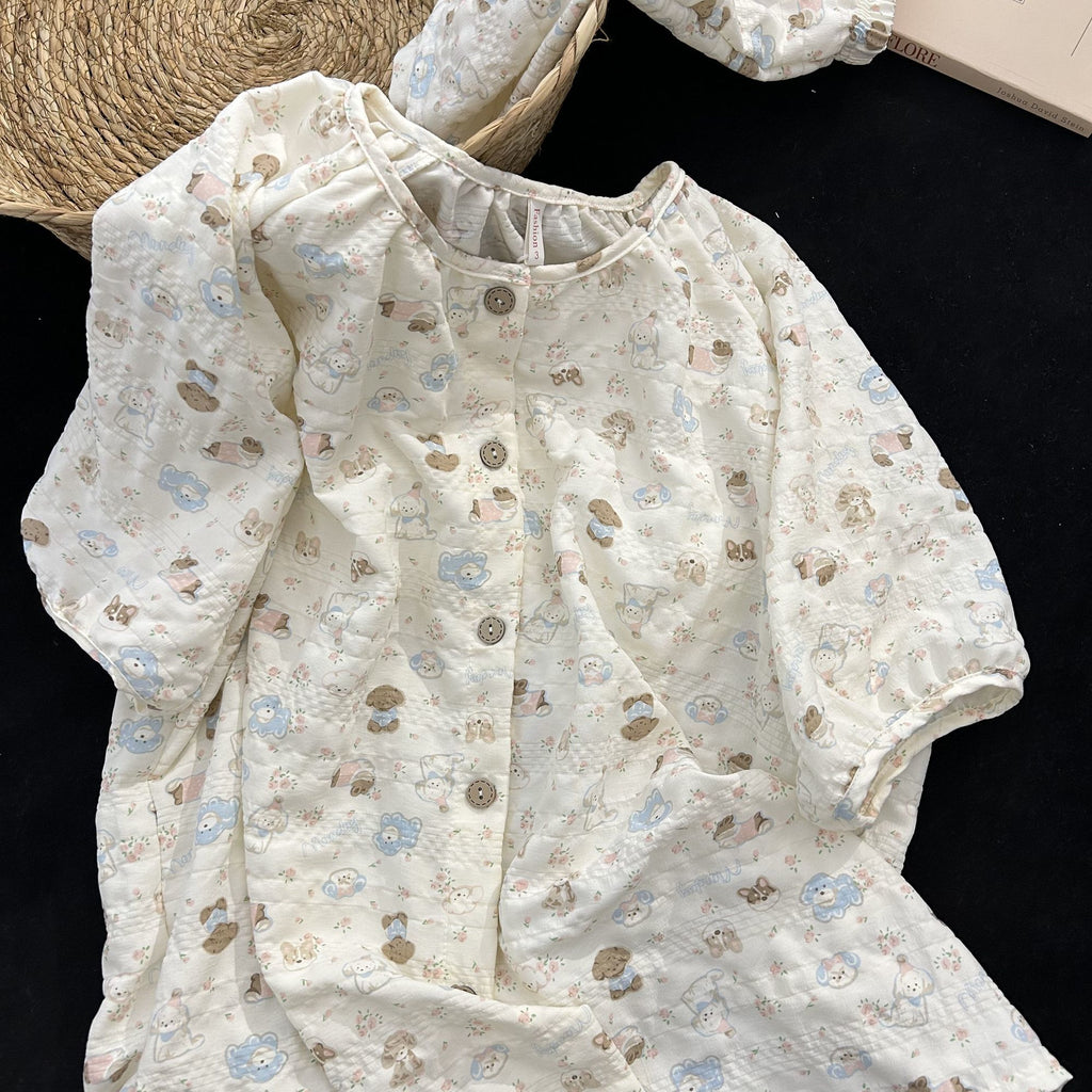 Minimalist Summer 1 Pair Women 's Short  Sleeve Sleep Set | Color: Style 1 | Image 2