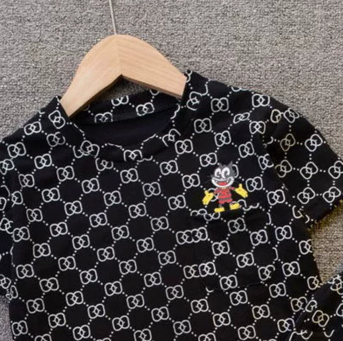 Modern Chic All-Season Minimalist Summer 2-Piece Boys' Pants Suit, Ages 2-9 | Color: Black | Image 3