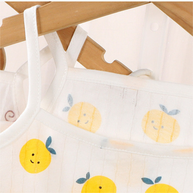 Minimalist Summer 2-Piece Girls' Pajama Set, Ages 2-7 | Color: Yellow | Image 3