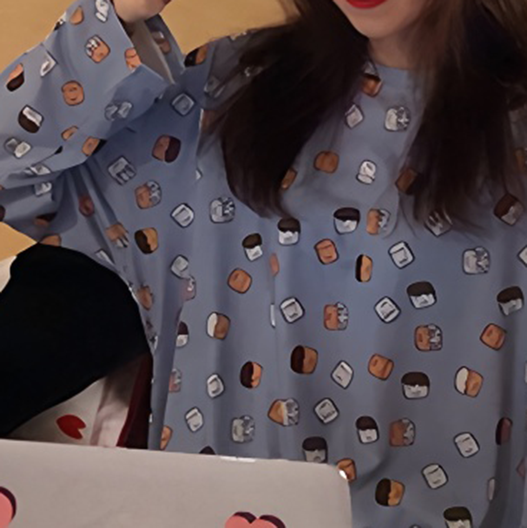 Sweet Feminine All-Season 2 Pcs Women 's Long Sleeve Sleep Set | Color: Style 3 | Image 3