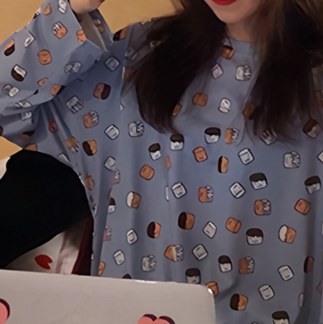 Sweet Feminine All-Season 2 Pcs Women 's Long Sleeve Sleep Set | Color: Style 3 | Image 3