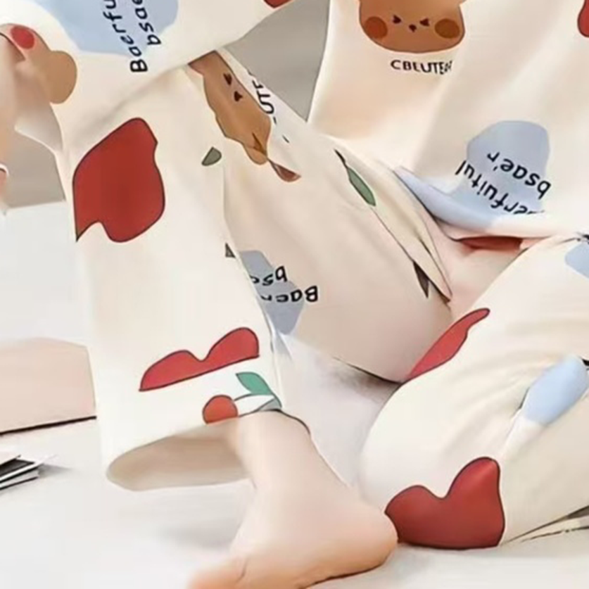 Sweet Feminine All-Season 2 Pcs Women 's Long Sleeve Sleep Set | Color: Style 3 | Image 2