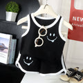Modern Chic All-Season Casual Sporty Summer 2-Piece Boys' Pants Suit, Ages 2-7 | Color: Black | Image 1