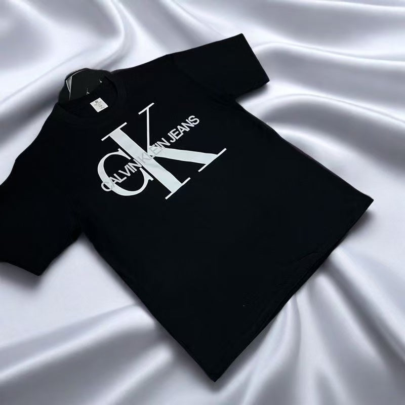Modern Chic All-Season Minimalist Summer Boys' T-Shirt, Ages 2-13 | Color: Black | Image 1