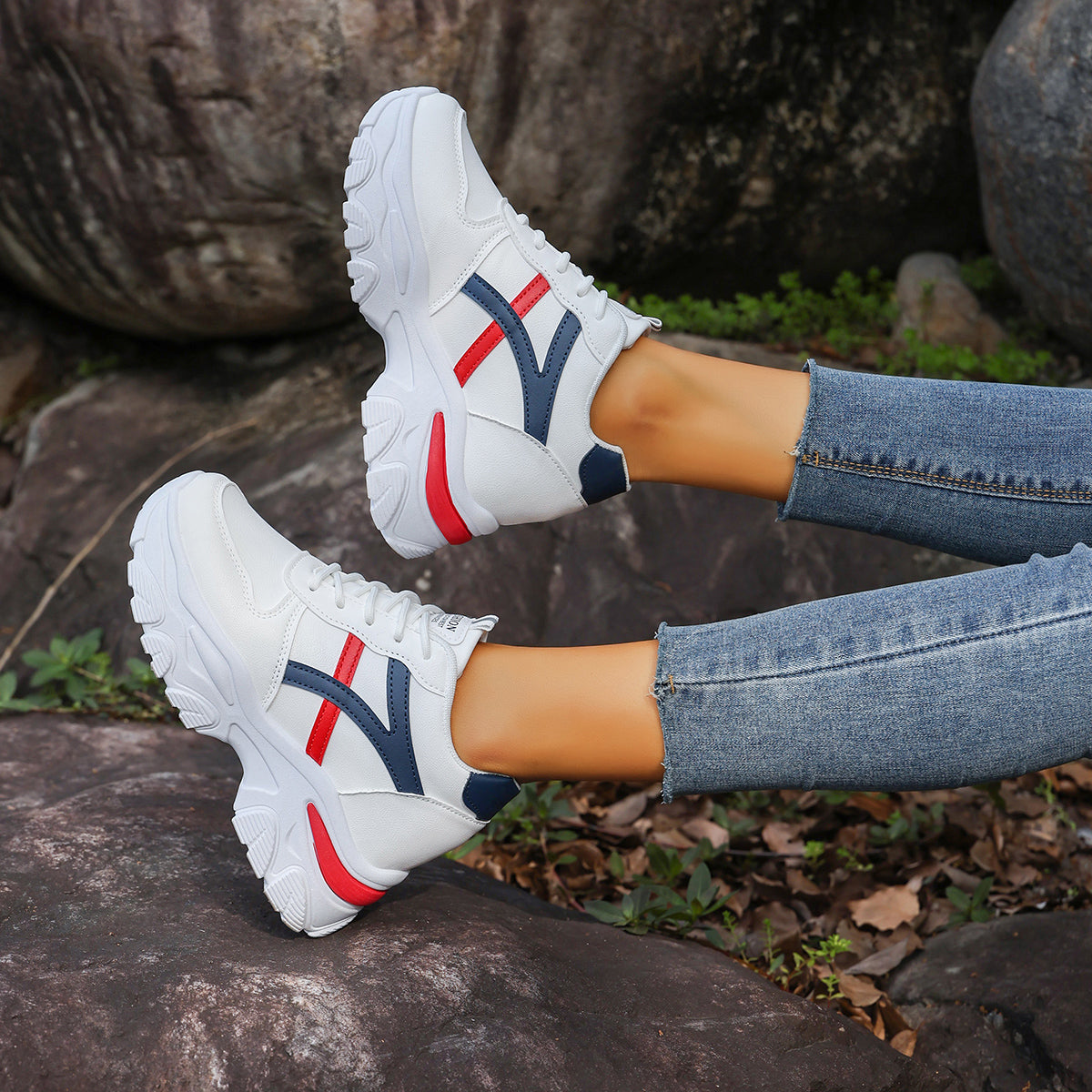 Modern Chic All-Season PU/Artificial Leather/Microfiber Leather Women's Casual Shoes | Color: Blue | Image 3