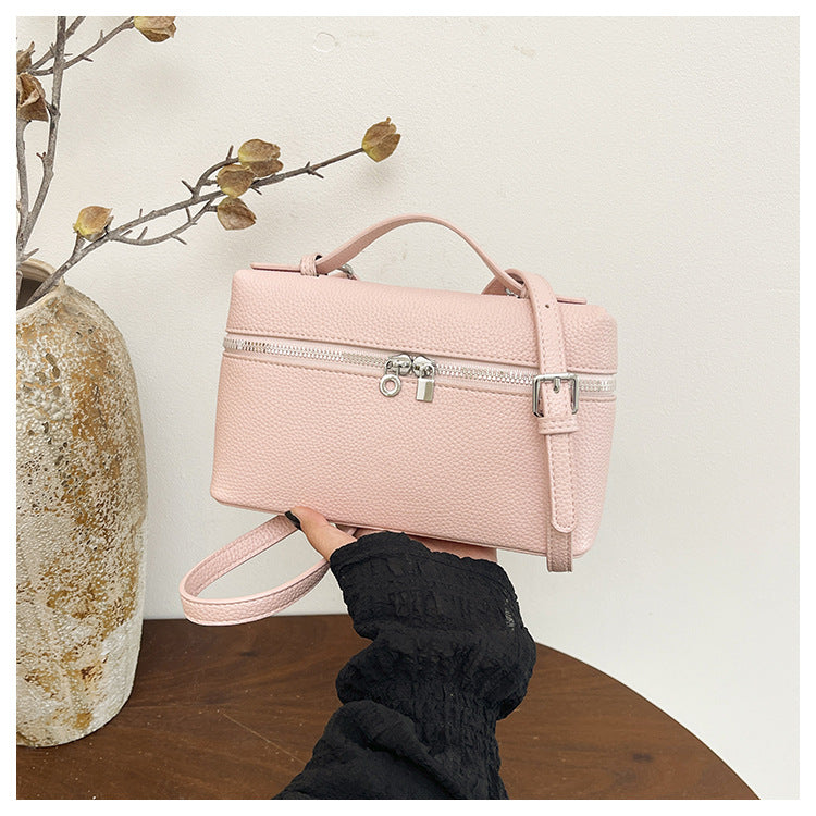 Modern Chic All-Season PU/Artificial Leather/Microfiber Leather Women's Crossbody Bags Box Bags | Color: Pink | Image 1
