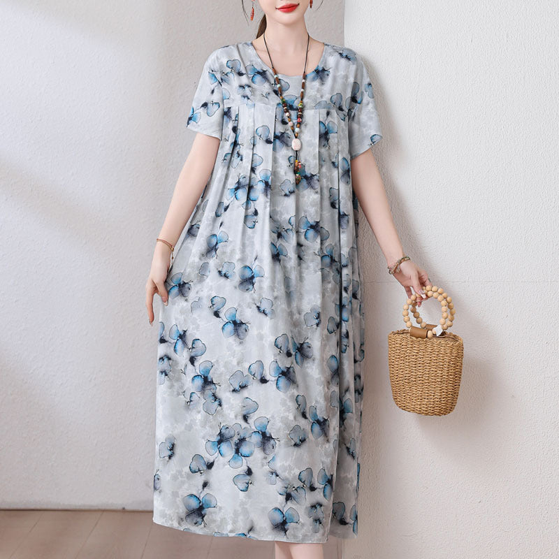Casual Sporty Summer A-Line Dress | Color: Grey | Image 1