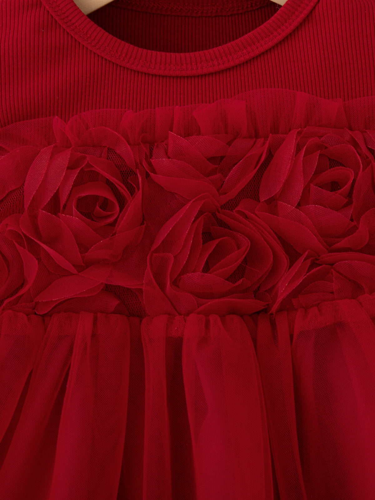 Sweet & Cute Spring Baby Girls' Dress, Ages 3-24 Months | Color: Red | Image 3