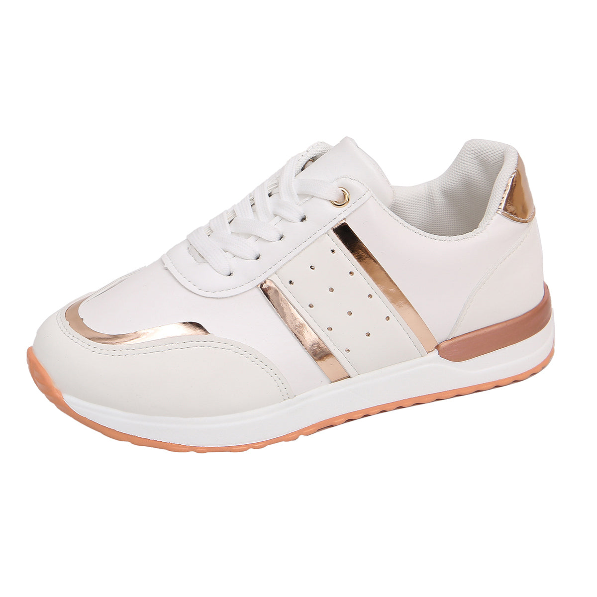 Modern Chic All-Season PU/Artificial Leather/Microfiber Leather Women's Casual Shoes | Color: White | Image 2