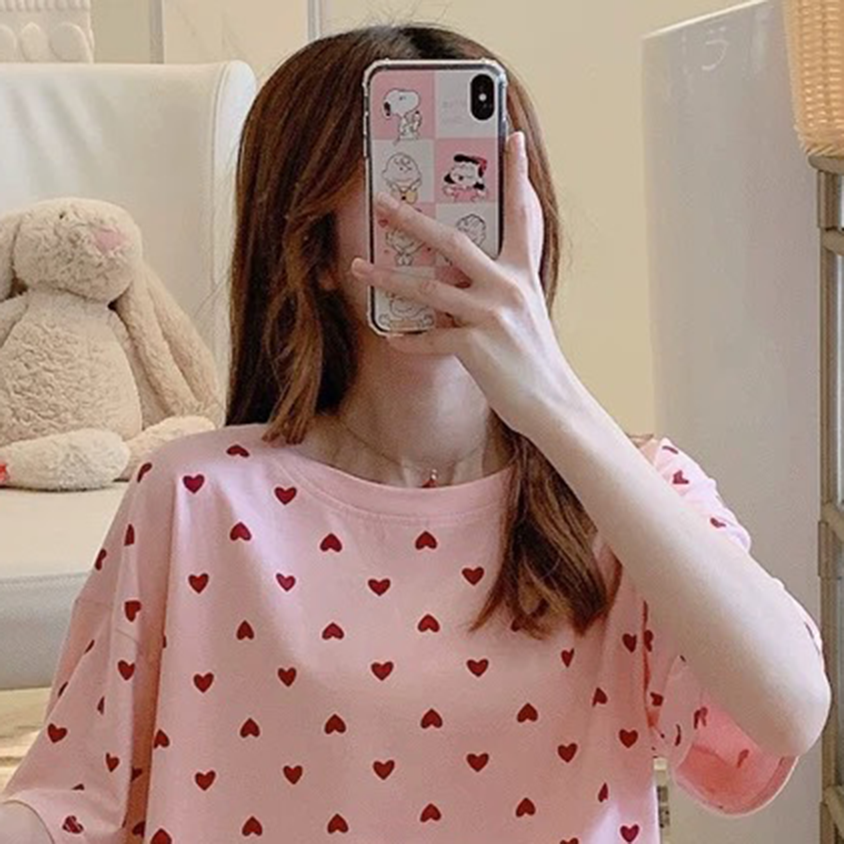 Sweet & Cute Summer Women 's Short  Sleeve Sleep Dress | Color: Style 3 | Image 2