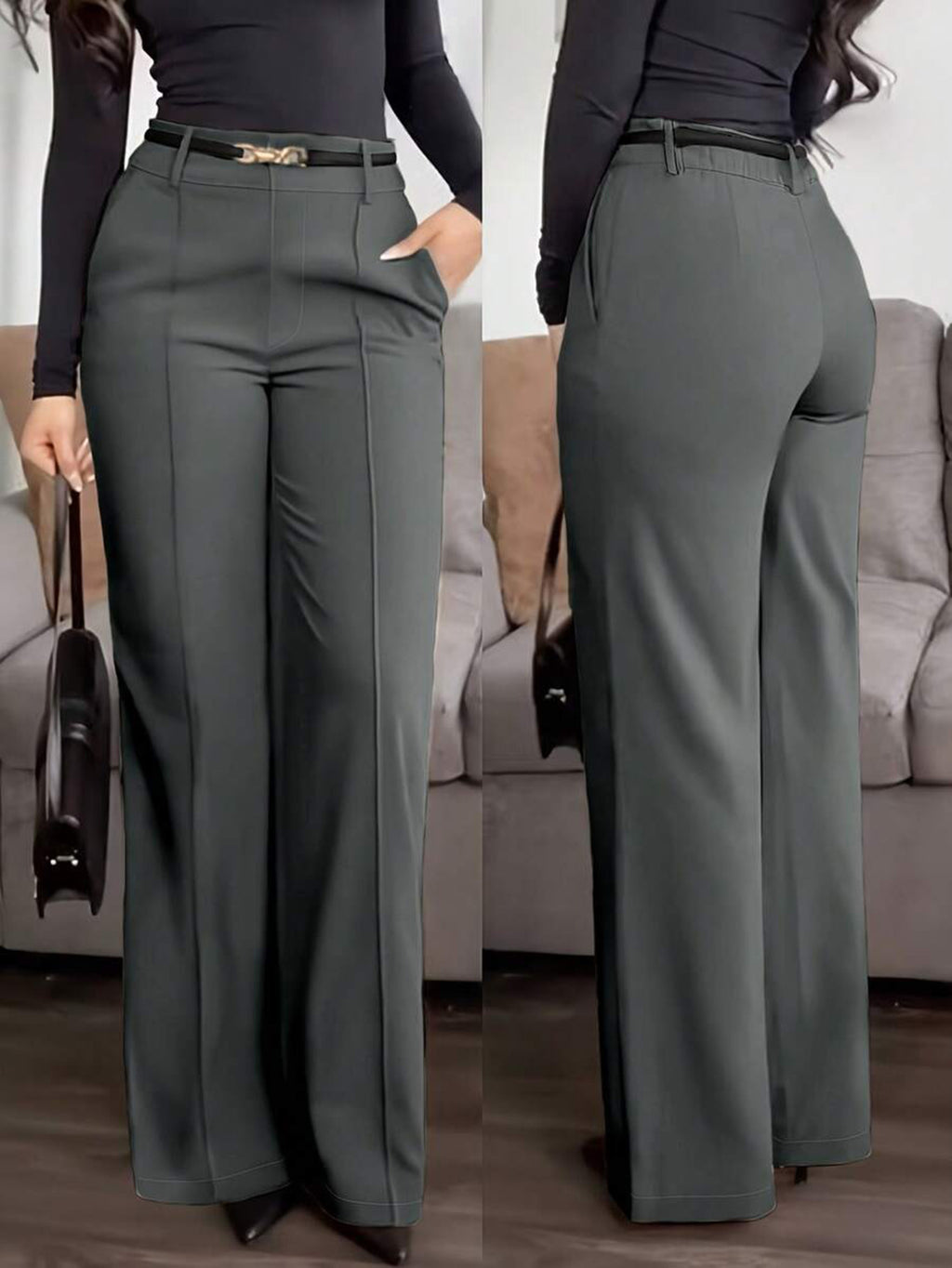 Modest All-Season Trousers | Color: Dark Grey | Image 1
