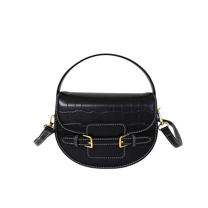 Modern Chic All-Season PU/Artificial Leather/Microfiber Leather Women's Crossbody Bags Saddle Bags | Color: Black | Image 2
