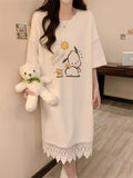 Sweet & Cute Summer Women 's Short  Sleeve Sleep Dress | Color: Style 1 | Image 1