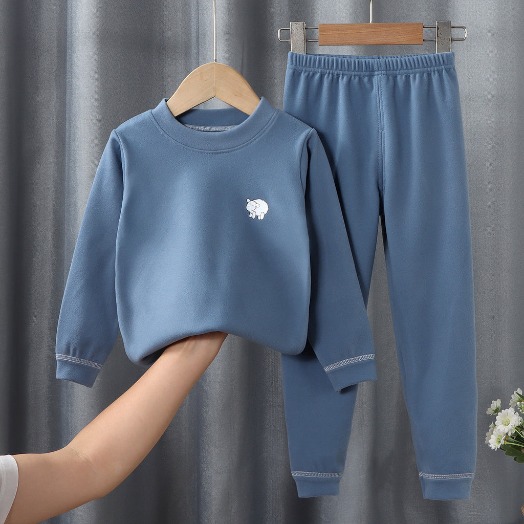 Minimalist Winter 2-Piece Boys' Pajama Set, Ages 2-13 | Color: Blue | Image 1