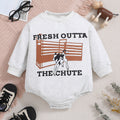 Minimalist Autumn Unisex Baby Bodysuit, Ages 1-12 Months | Color: Grey | Image 1