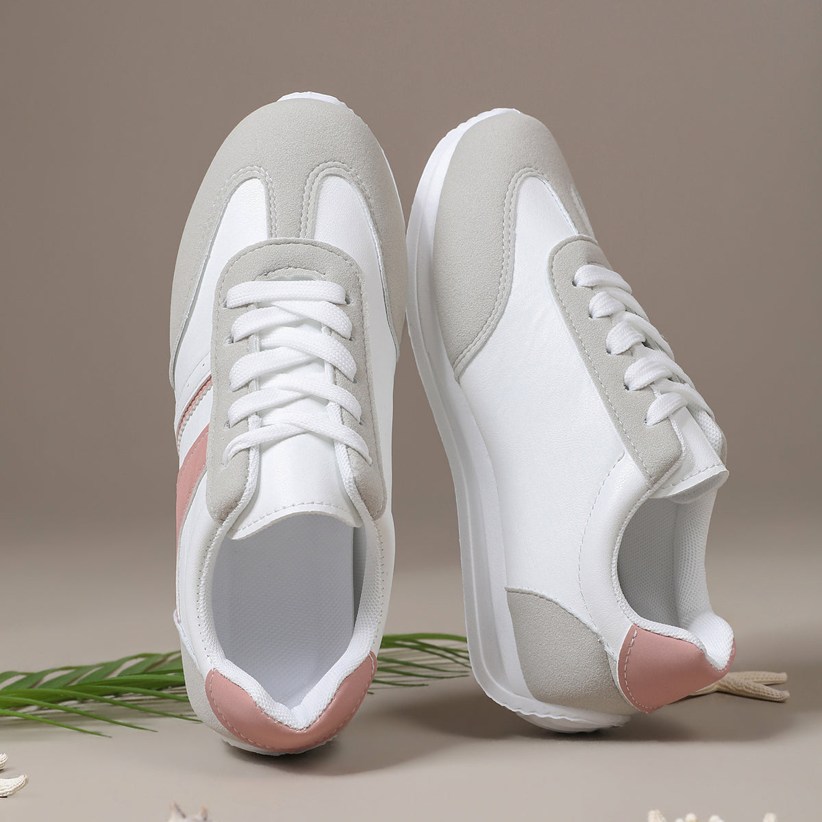 Modern Chic All-Season PU/Artificial Leather/Microfiber Leather Women's Fashion Sneaker | Color: Pink | Image 3