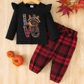 Trendy Autumn 2-Piece Unisex Baby Pants Suit, Ages 0-24 Months | Color: Black | Image 1