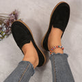 Modern Chic All-Season PU/Artificial Leather/Microfiber Leather Women's Casual Shoes | Color: Black | Image 1