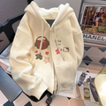 Modern Chic All-Season Minimalist Autumn Girls' Jacket, Ages 4-14 | Color: Apricot | Image 1