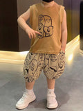 Casual Sporty Summer 2-Piece Boys' Pants Suit, Ages 2-8 | Color: Style 1 | Image 1