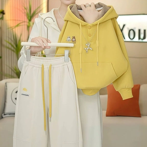 Casual Sporty Winter 2 Pcs 3-13years Girls Pants Suit | Color: As the Picture | Image 2
