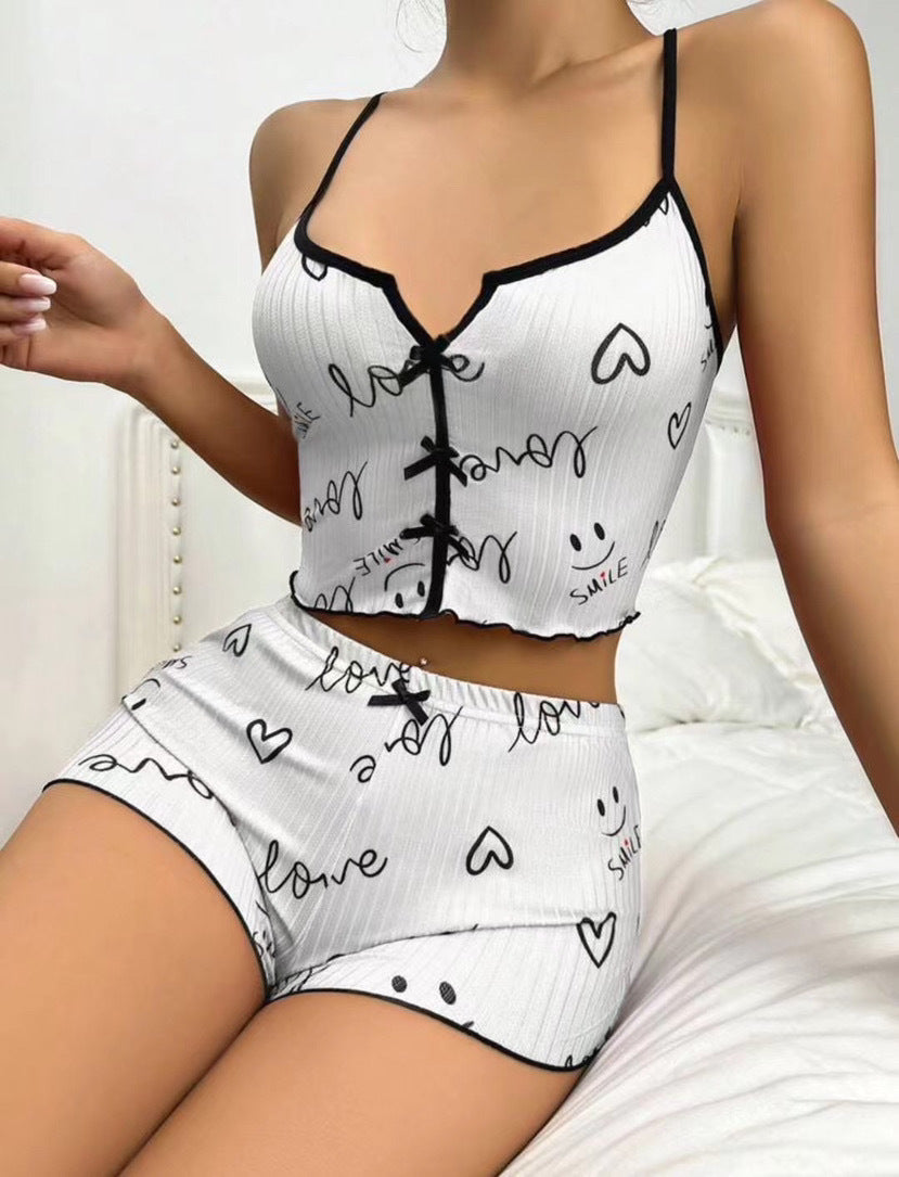 Sexy Summer 2 Pcs Women 's Sleeveless Sleep Set | Color: Style 3 | Image 2