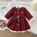 Modern Chic All-Season Elegant Winter Girls' A-Line Dress, Ages 2-9 | Color: As the Picture | Image 1