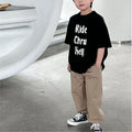 Minimalist Summer Boys' T-Shirt, Ages 3-14 | Color: Black | Image 1