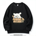Modern Chic All-Season Casual Sporty Autumn Unisex Kids' Sweatshirt, Ages 2-14 | Color: Black | Image 1