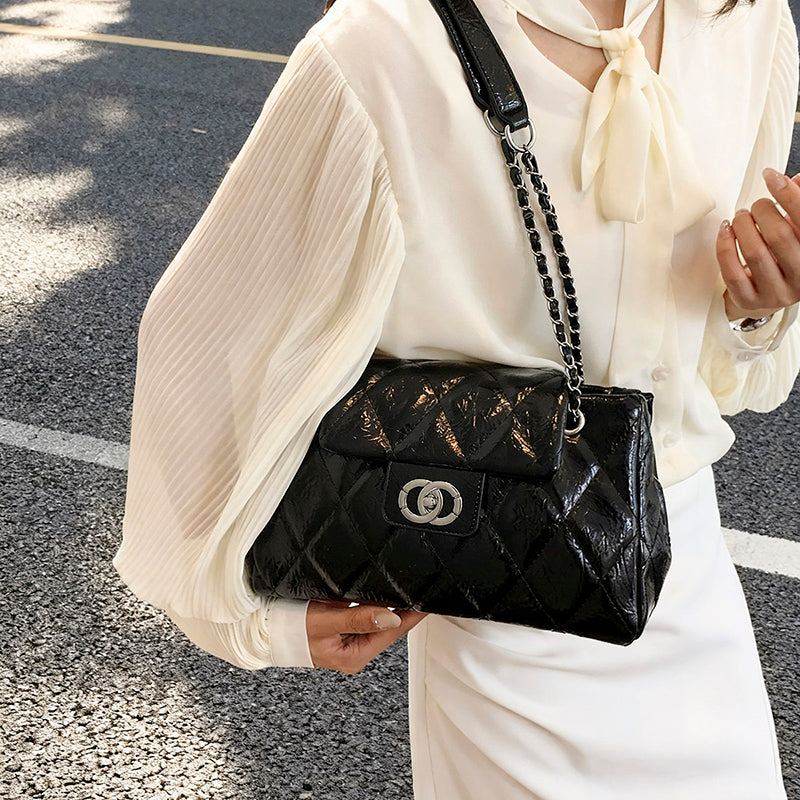 Modern Chic All-Season PU/Artificial Leather/Microfiber Leather Women's Crossbody Bags Other Bags | Color: Black | Image 1