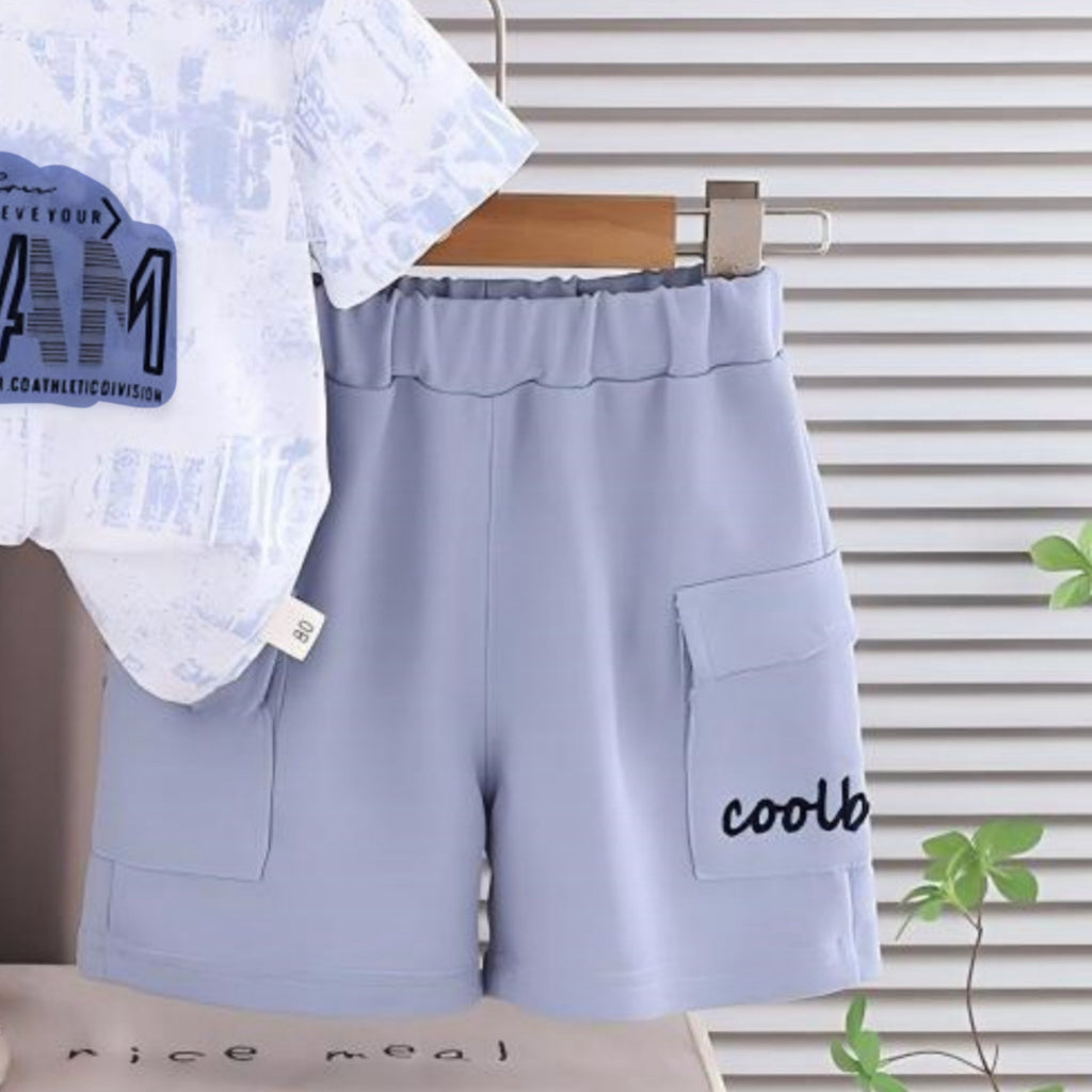 Casual Sporty Summer 2-Piece Boys' Pants Suit, Ages 2-14 | Color: Blue | Image 2