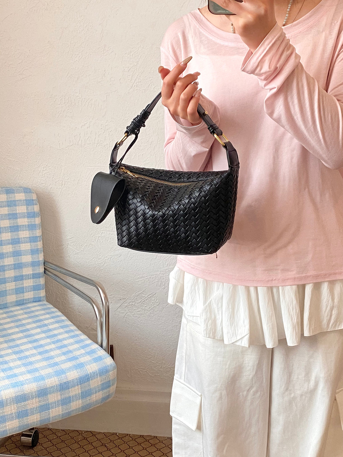 Modern Chic All-Season PU/Artificial Leather/Microfiber Leather Women's Crossbody Bags Other Bags | Color: Black | Image 1