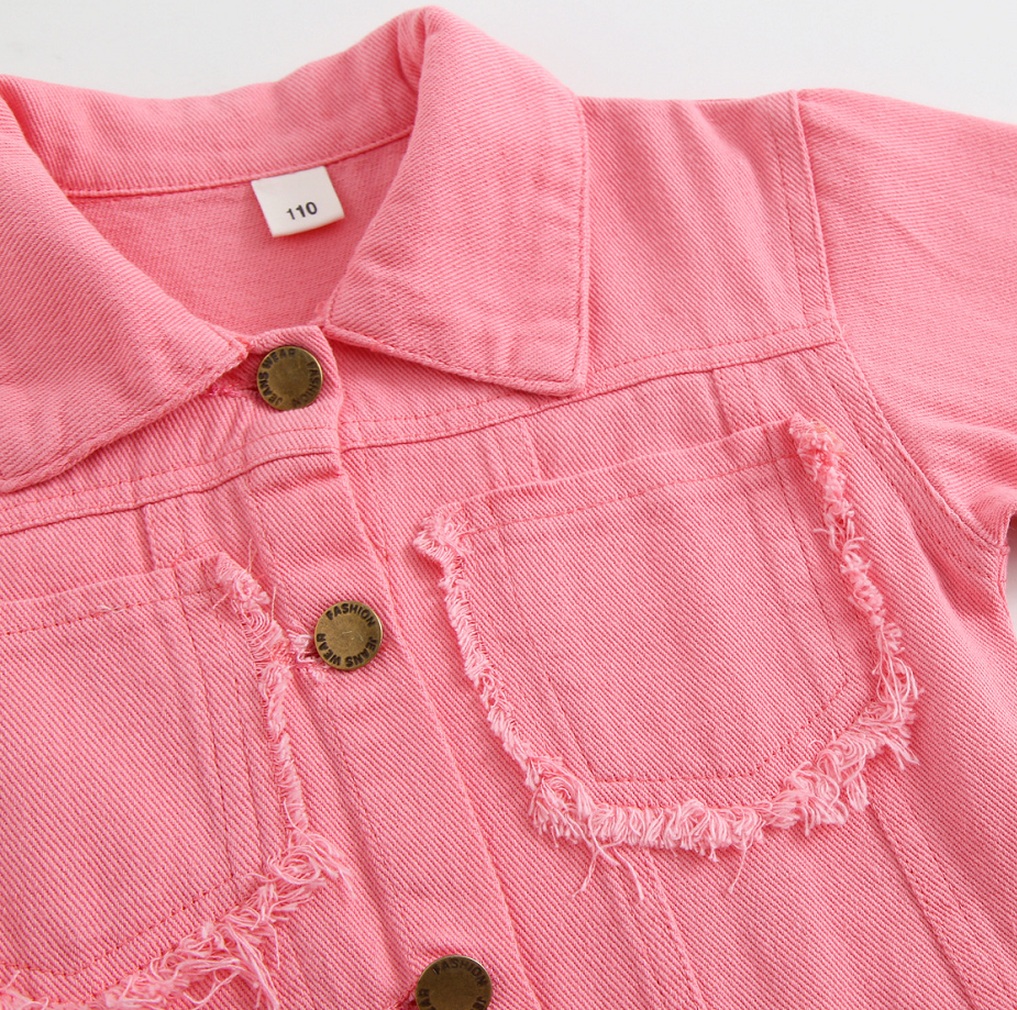 Trendy Autumn 2-Piece Girls' Pants Suit, Ages 3-13 | Color: Pink | Image 2