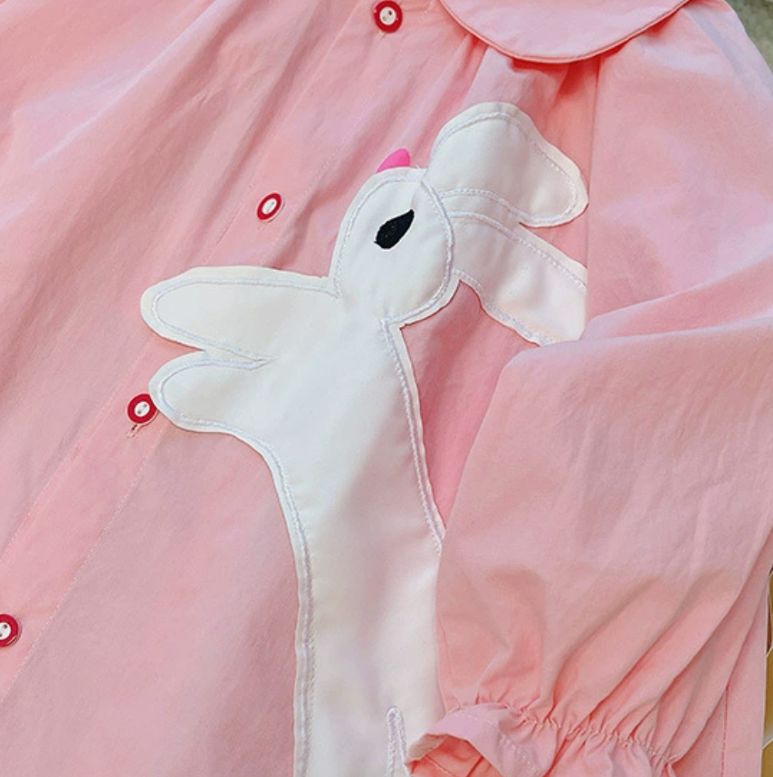 Sweet & Cute Autumn Girls' Shirt Dress, Ages 2-9 | Color: Pink | Image 2