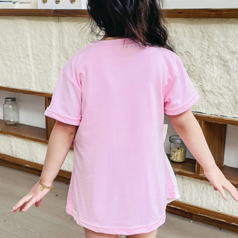 All-Season Sweet & Cute Summer Girls' Tee Dress, Ages 2-9 | Color: Pink | Image 3