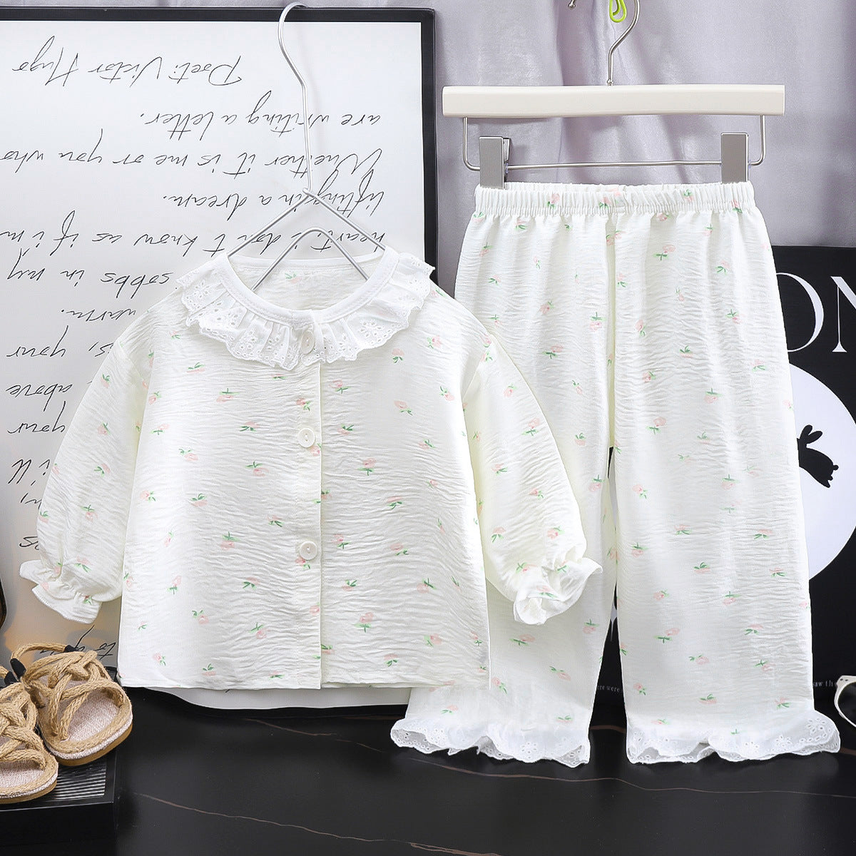 Sweet & Cute Summer 2-Piece Girls' Pajama Set, Ages 2-13 | Color: Style 1 | Image 1